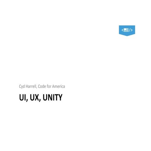 Cyd Harrell, Ux & product. unabashedly qual. at Code for america
