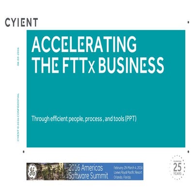 Accelerating FTTx Business Process with PPT