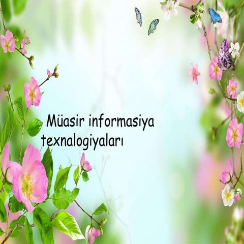 Muasir informasiya texnologiyalari