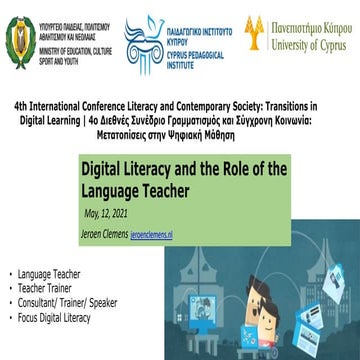 Digital Literacy and the Role of the Language Teacher Cyprus May2021
