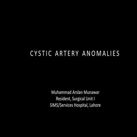 Cystic artery anomalies