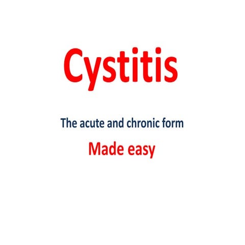 Cystitis made easy