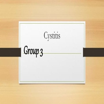 Cystitis (medical) | PPTX