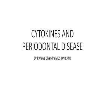 Cytokines and Periodontal Disease