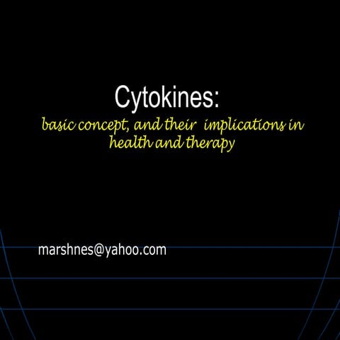Cytokines basic concept and their implicating in health | PPT