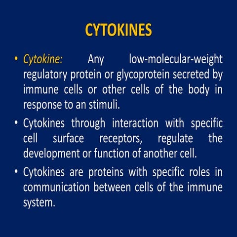 Cytokines and hla complex