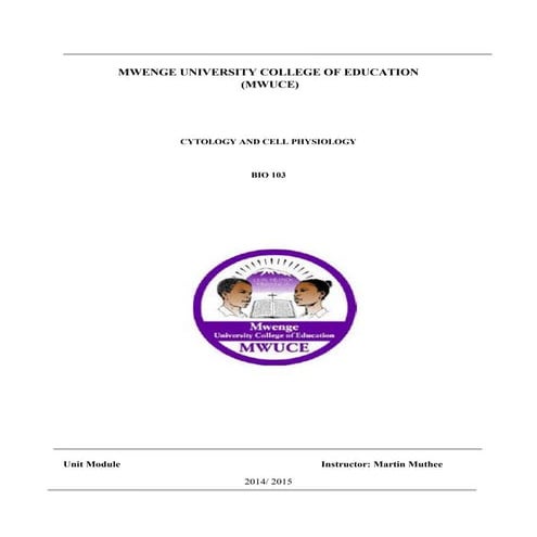 Cytology & physiology module