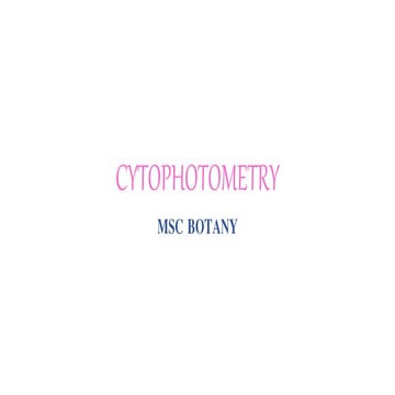 CYTOPHOTOMETRY