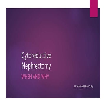 Cytoreductive nephrectomy (when and why)
