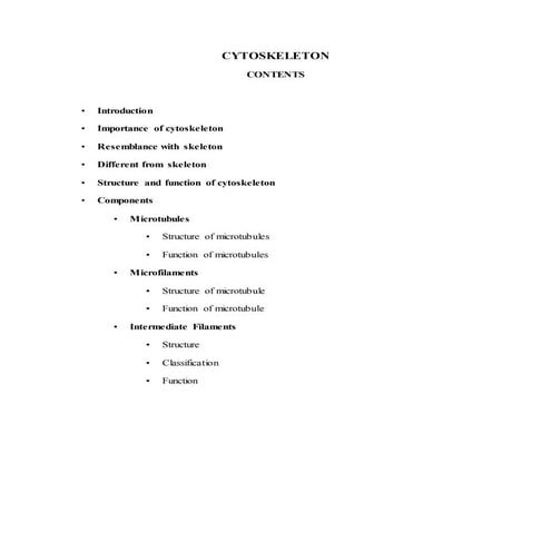 Cytoskeleton