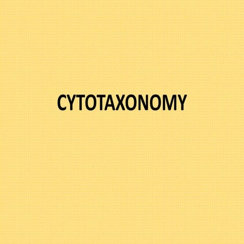 Cytotaxonomy