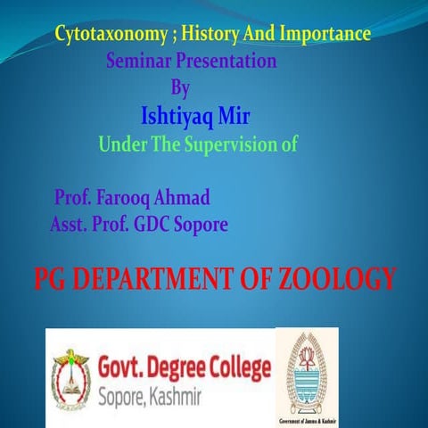 Cytotaxonomy by Ishtiyaq sir.pptx