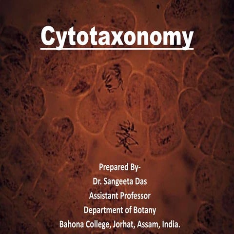 Cytotaxonomy plant taxonomy