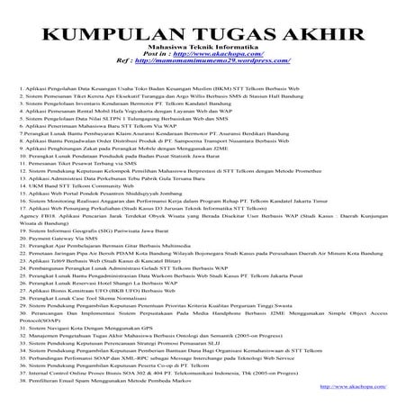 Tugas akhir