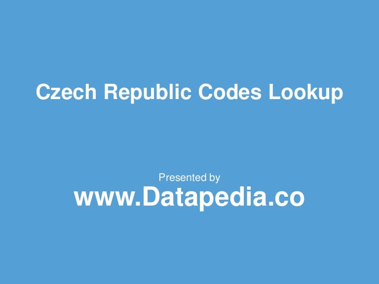 Datapedia Czech Postal Codes Lookup