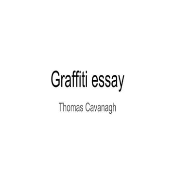 Graffiti essay