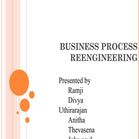 Business process re-engineering (BPR) | PPT | Business Administration ...
