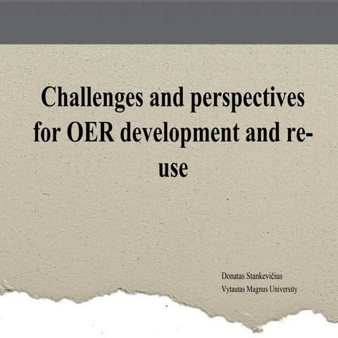 OER development and re-use
