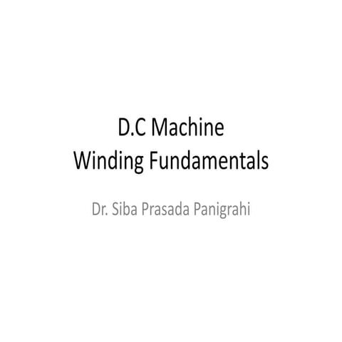 D.c machine winding funda
