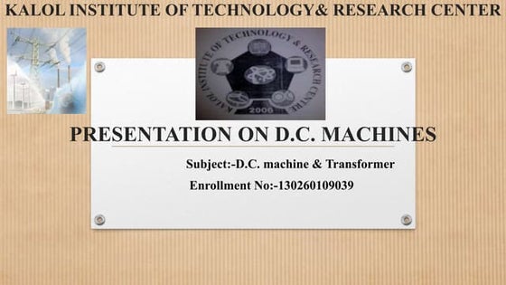 Presentation On Dc Motors | PPT