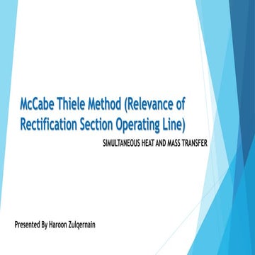 McCabe-thiele For Rectification Section Operating Line