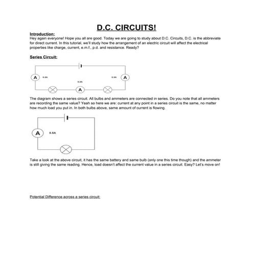 D.c.circuits