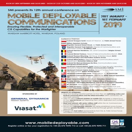 SMi Group's Mobile Deployable Communications 2019
