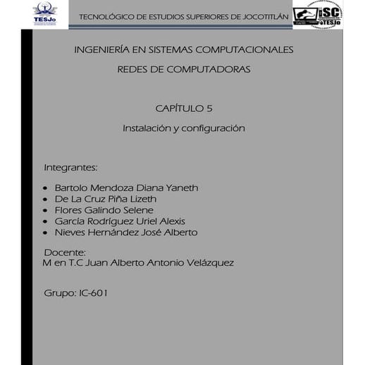 Capítulo 5 Instalación y configuración