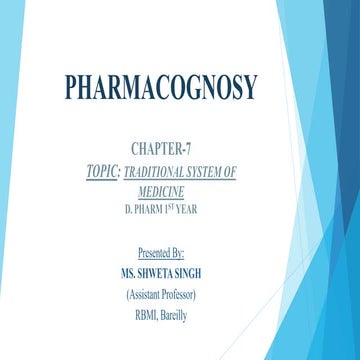 Pharmacognosy Diploma in Pharmacy 1st year