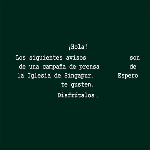 Campaña de Iglesia en Singapur