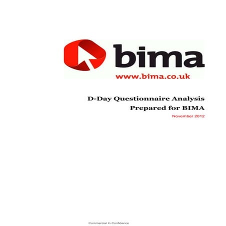 BIMA DDAY QUESTIONNAIRE ANALYSIS REPORT