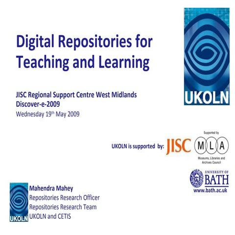 Digital Repositories in Teaching and Learning (ppt) | PPT