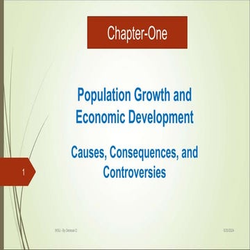 Population Growth and  Economic Development