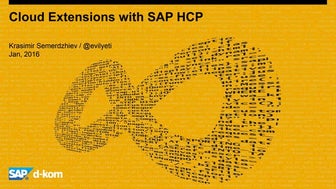 SAP DKOM 2016 | 30154 | SAP HCP Cloud Extensions Intro
