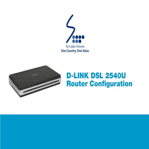 D-LINK DSL 2640 U Router Configuration Guide | PDF