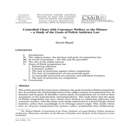 Role Of Economics In Competition Law | PDF