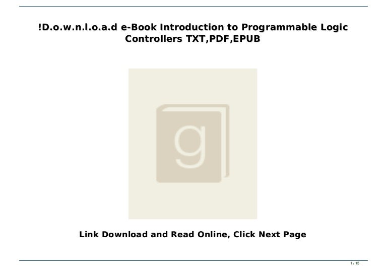 D O W N L O A D E Book Introduction To Programmable Logic Controller