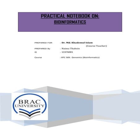 Bioinformatics.Practical Notebook