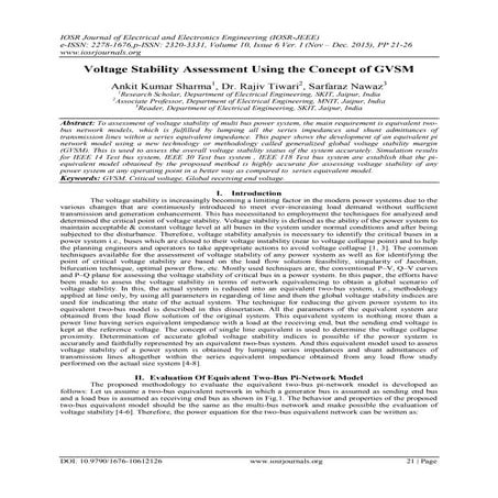 Voltage Stability Assessment Using the Concept of GVSM