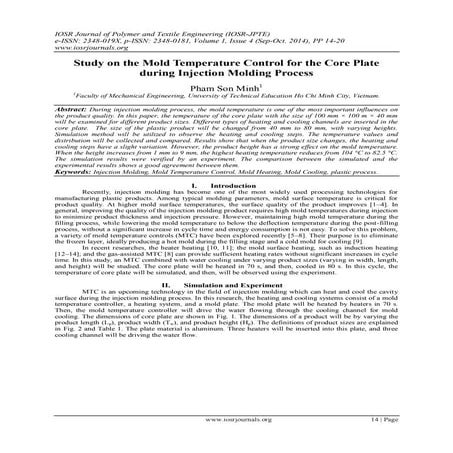 Study on the Mold Temperature Control for the Core Plate during ...