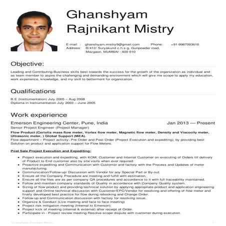 Curriculum Vitae_Ghanshyam Mistry | PDF