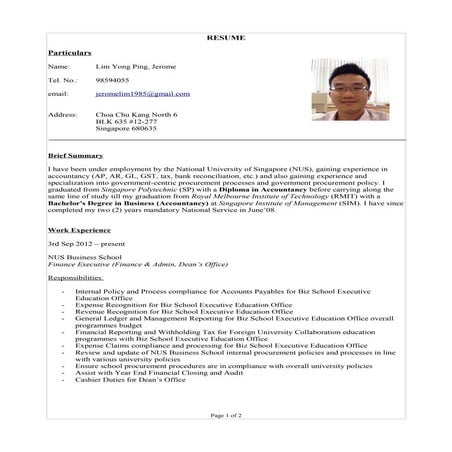 Jerome Updated Resume