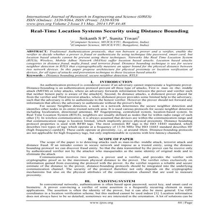 Real-Time Location Systems Security using Distance Bounding