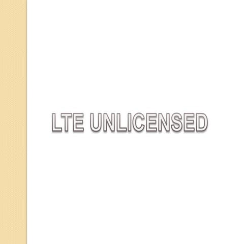LTE unlicensed