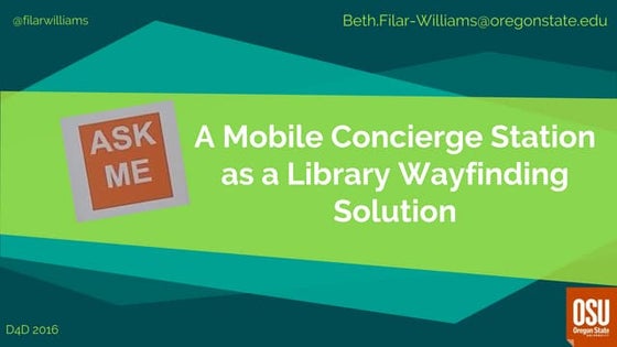 Ask me! a mobile concierge station as a library wayfinding solution