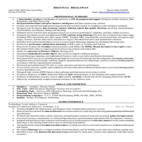 Bhaviyaa Bhagawan Resume