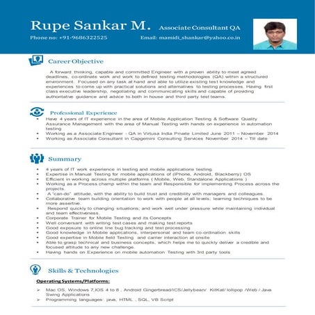 Rup Sankar Resume