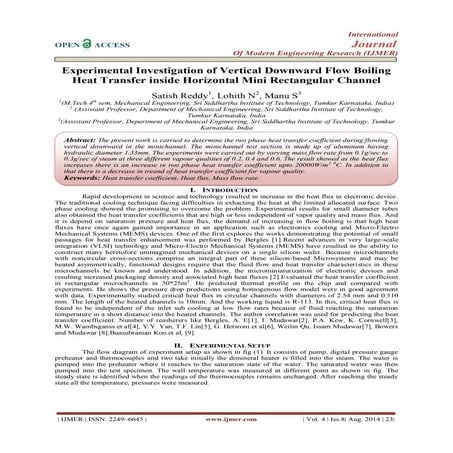 Experimental Investigation of Vertical Downward Flow Boiling  Heat Transfer i...