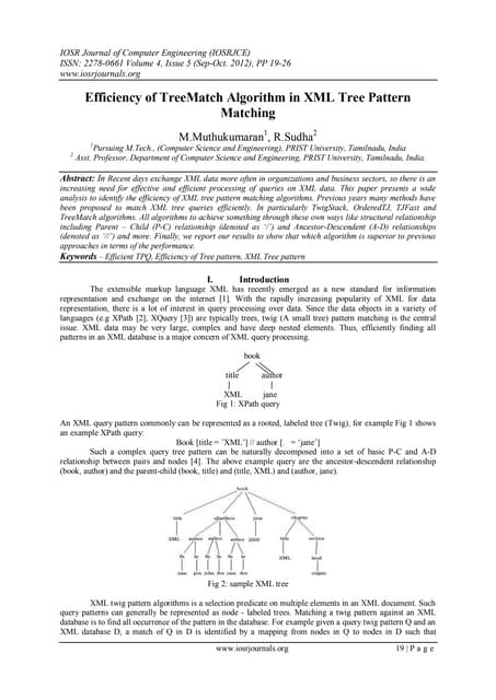 Efficiency of TreeMatch Algorithm in XML Tree Pattern  Matching