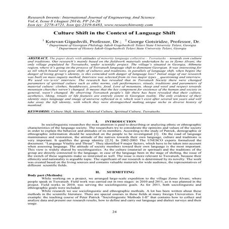 Culture Shift in the Context of Language Shift